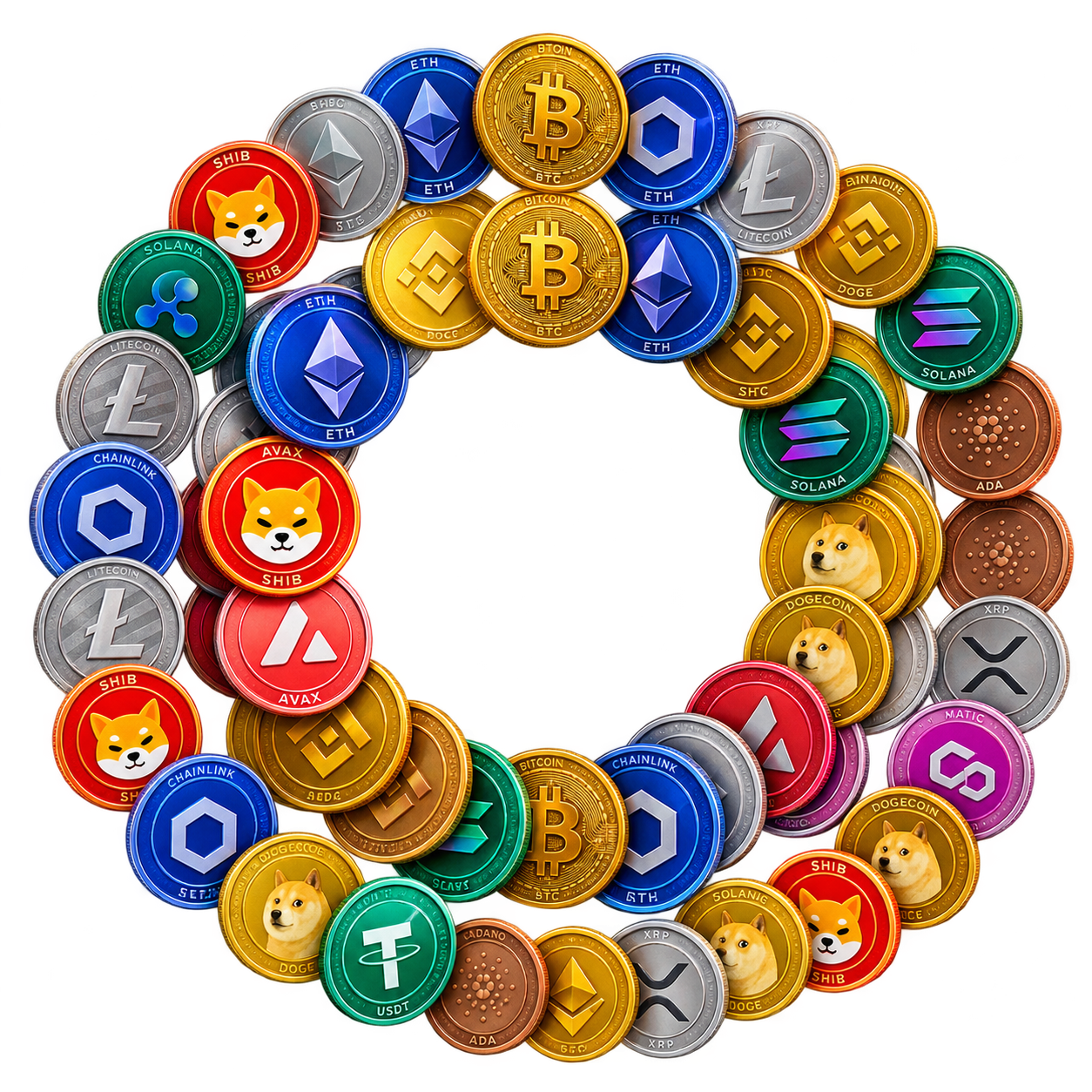 3D Crypto Tokens Ring